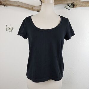 Standard james perse black scoop neck tee